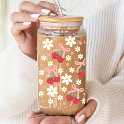 Strawberries + Daisies Cup