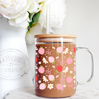Strawberries + Daisies Cup