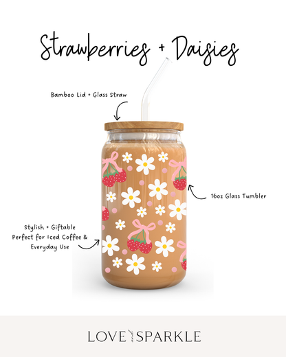 Strawberries + Daisies Cup