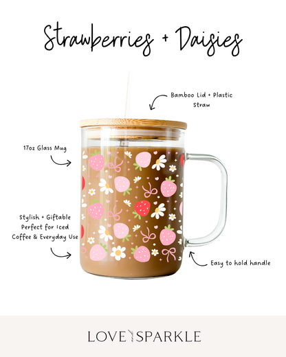 Strawberries + Daisies Cup