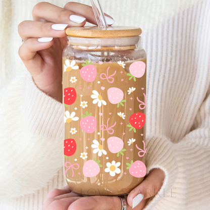Strawberries + Daisies Cup
