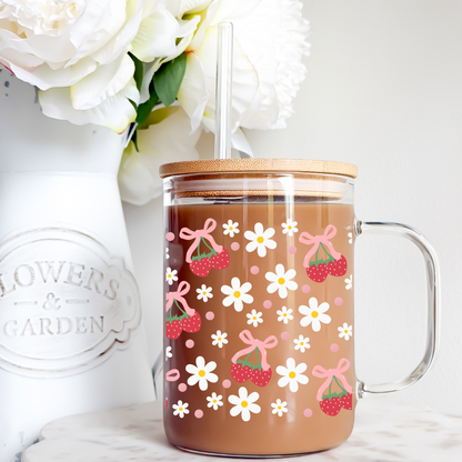 Strawberries + Daisies Cup