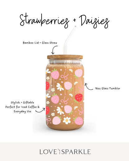Strawberries + Daisies Cup