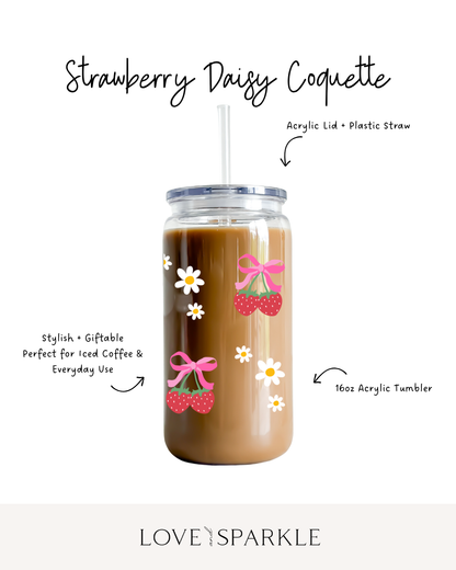 Strawberries Daisy Coquette Cup