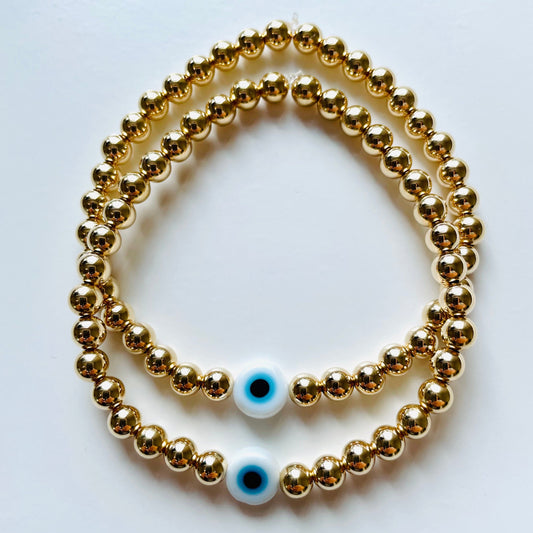 Gold Evil Eye Stack